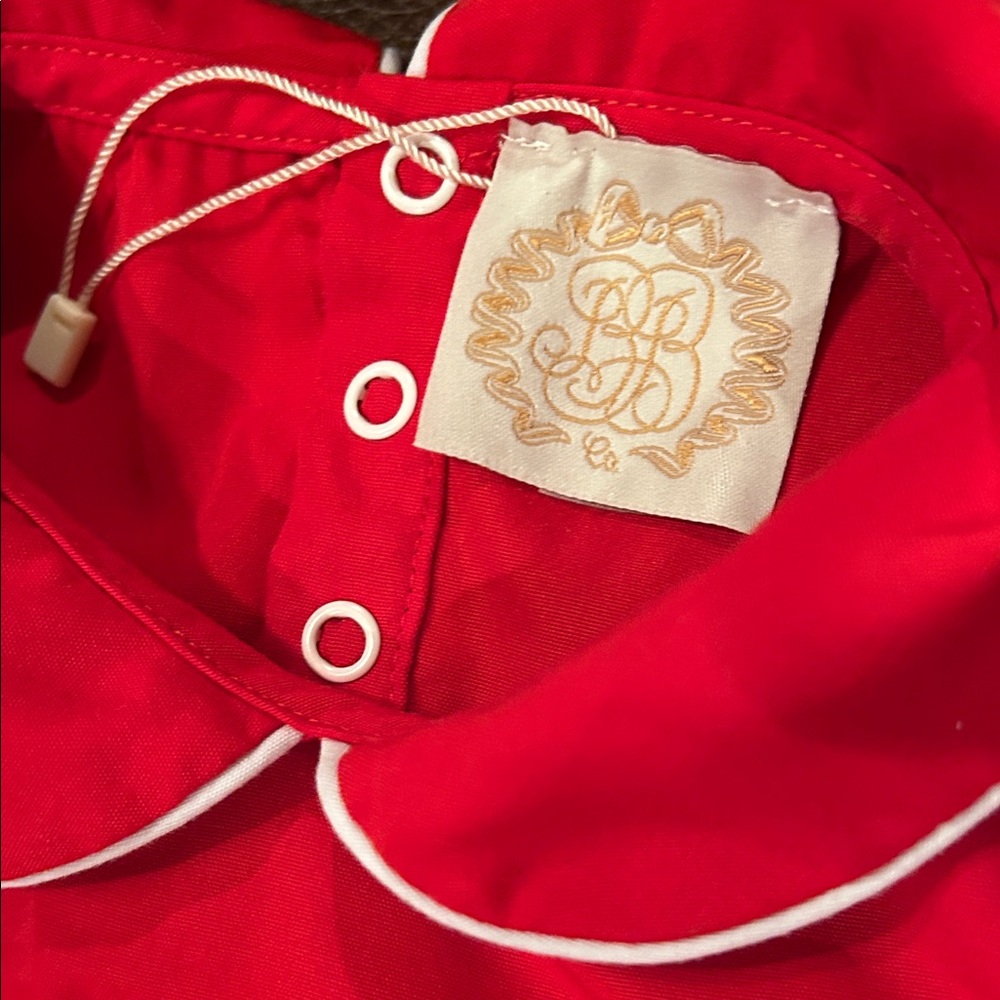 The Beaufort Bonnet Company Red Nightgown with White Trim - Picture 2 of 2